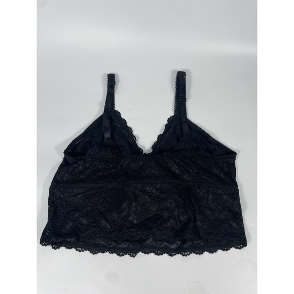 NWT Unlined Sheer Lace Crop Bralette Dark Romantic Whimsigoth Stretch Plus 3X - Picture 4 of 13